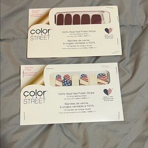 Color Street Patriotic Red and Flag Nail Strips